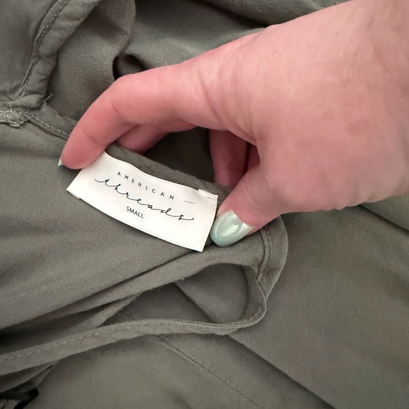 Green Flowy Jumpsuit - Picture 3 of 3